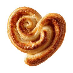 Fototapeta premium Heart-Shaped Cinnamon Roll Pastry, Sweet Baked Good, Delicious Treat