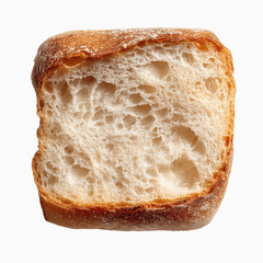 Close-up of a Crusty Bread Slice, Showing Airy Interior Texture