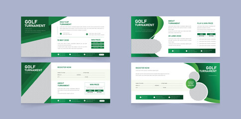 Golf Tournament Facebook Cover Banner – Clean and Modern Sports Event Layout for Club Championship or Promotional.