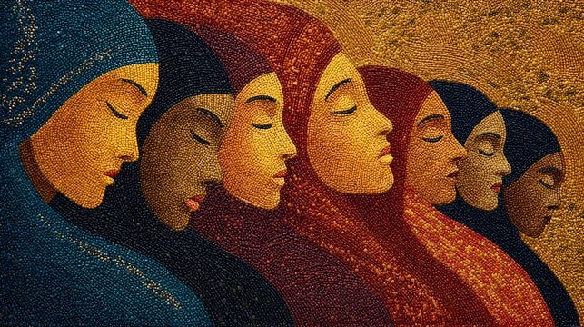of expressive faces representing global diversity and unity