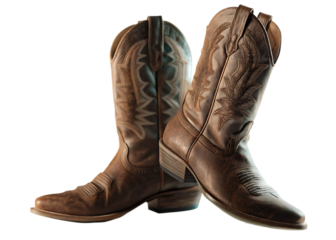 A pair cowboy boots isolated on white background PNG