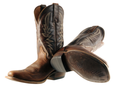 A pair cowboy boots isolated on white background PNG