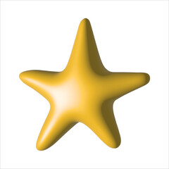 Obraz premium 3d abstract star clipart Single element for design