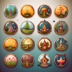 set of icons