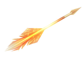 Burning arrow flying on isolated on white background PNG