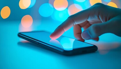 The smartphone responds instantly to each touch.  