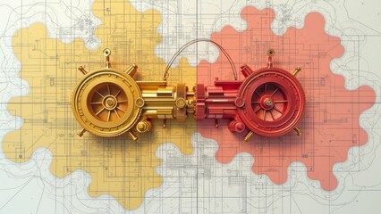 Mechanical linkage schematic diagram