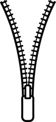 Obraz premium zipper on white background