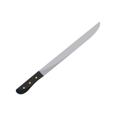 Ham slicing knife tool. Vector