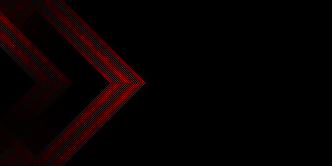 Obraz premium Abstract beautiful perfect random red lines background.Abstract black background with red gradient square shaped. Modern pattern elegant digital line template background. Vector illustration 