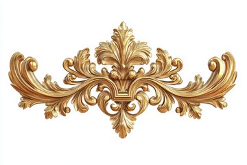 Intricate golden relief capturing the elegance of classic design for a luxurious interior