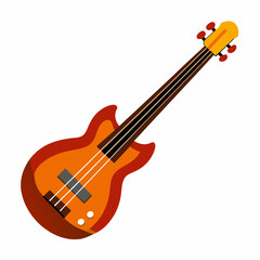 Fototapeta premium Minimal Bass Vector on White Background