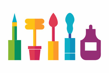 Art Tools silhouette vector illustration
