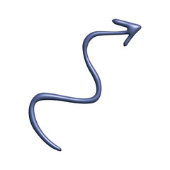 3d arrow symbol. Business clipart. Single element for design