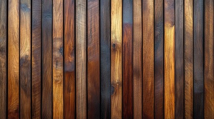 Close-up of modern vertical wooden slat paneling for interior wall decoration 
