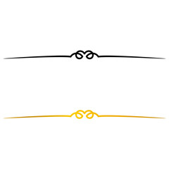 Black and gold aesthetic ornamental lines