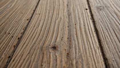 vintage Wooden Planks with Detailed Grain and Knotted Texture Close-Up