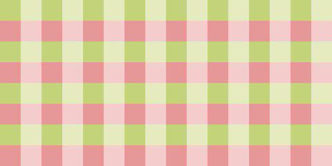 Pastel gingham check pattern in green, coral, and pink tones
