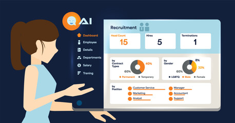 AI HR Assistant Dashboard with Recruitment Analytics
