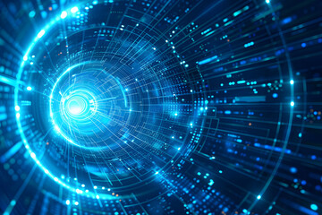 Abstract blue digital technology background with fut 1717869641 3