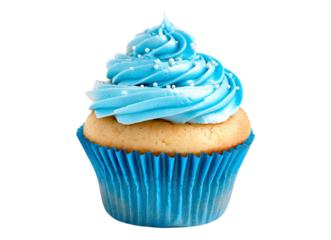 High resolution blue cupcake