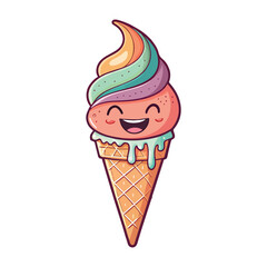 Ice cream and cupcake icons vector set collection. Silhouette in black on a white background