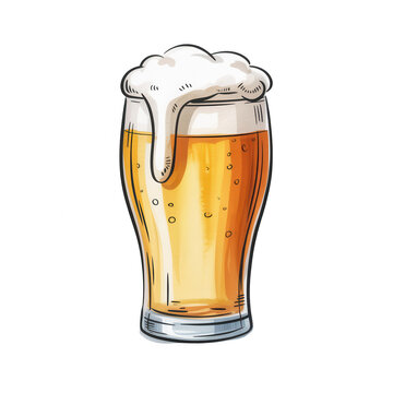 glass of beer with foam clip art preview