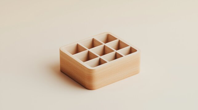 Mini organizer box with a grid-style divider