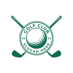 vintage golf logo vector illustration badge design