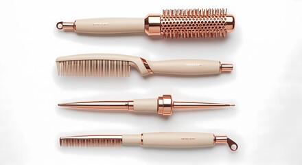 Elegant Rose Gold Hair Styling Tools Set for Professional and Home Use