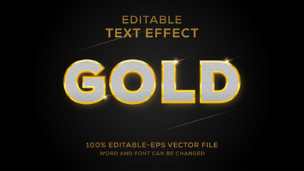 3D Style Gold Editable Text Effect