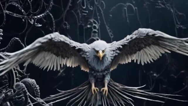 Bird eagle fly  , ai generative