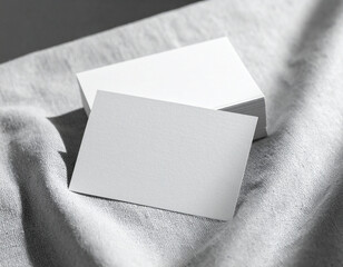 Embossed Business Card Mockup on Fabric