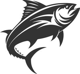 Silhouette of a tuna fish