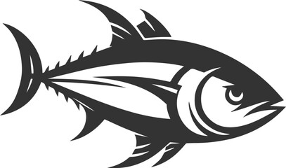 Silhouette of a tuna fish