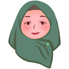 Muslim girl clipart illustration png drawing