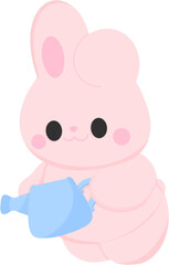 illustration rabbit garden