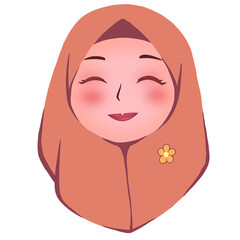 Muslim girl clipart illustration png drawing