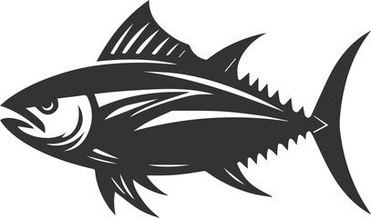 Silhouette of a tuna fish