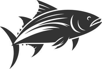 Obraz premium Silhouette of a tuna fish