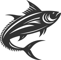 Silhouette of a tuna fish