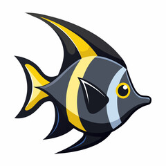 Minimal Batfish Vector on White
