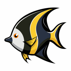 Minimal Batfish Vector on White