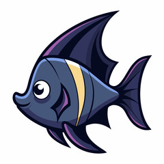 Minimal Batfish Vector on White