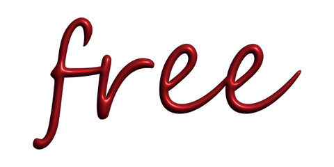 Obraz premium Free lettering 3d word Template for marketing ad, print, web, banner, poster, flyer