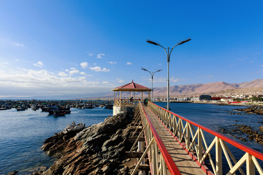 The Jos&eacute; Galvez traffic circle, built in 1915. Port of Ilo in southern Peru. 
