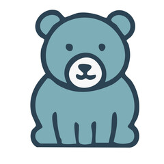 Colorful Bear Vector Illustration – Stylized Wildlife Animal Art