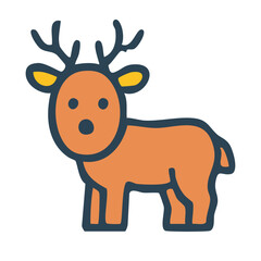 Colorful Deer Vector Illustration – Vibrant Forest Animal Art