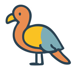 Dodo Vector Illustration – Vibrant Extinct Bird Art © Vishwajeet