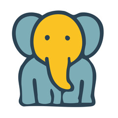Colorful Elephant Vector Illustration – Vibrant Wildlife Animal Art